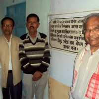 Mr. shubhas NahaBiswash in front the room he donated