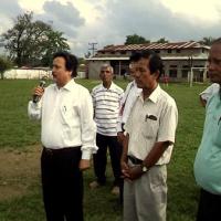 inaguaration of final match of inter-school football tournament(Platinum Jubilee Special) by Inspector of schools Dr. Tilak Ch. Saikia, Dibrugarh Dist Circle (Copy)